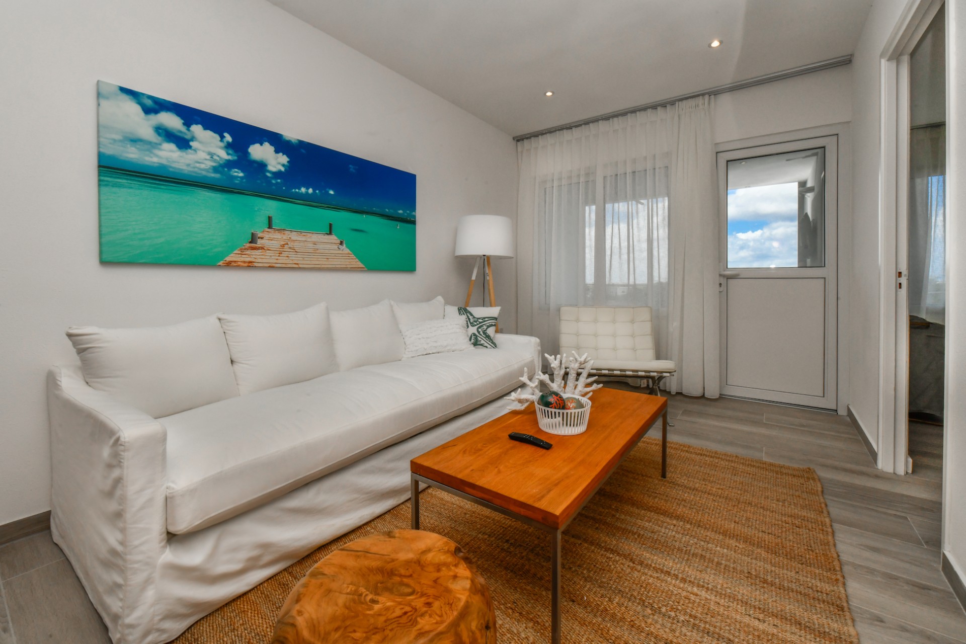 cozy living room at Commandeurs Unit 7 in Aruba For Sale
