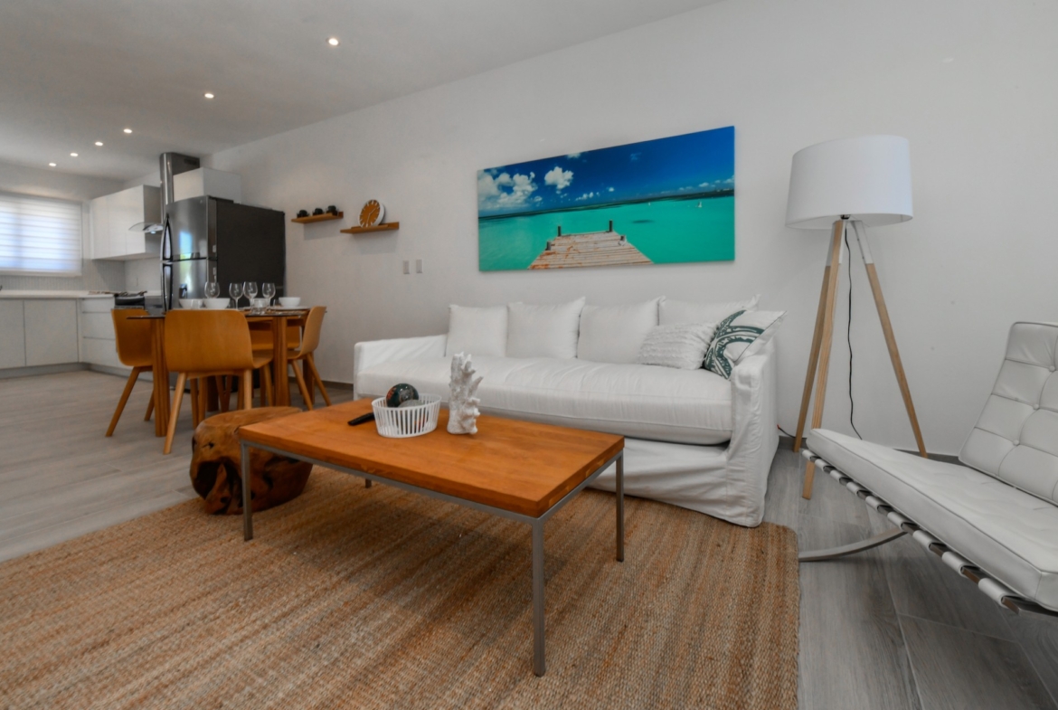 Fully furnished living at Commandeurs Unit 7 in Aruba For Sale