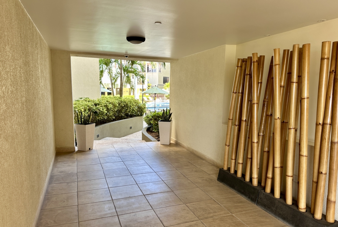 Bambu decor at PalmAruba Condo on 4th floor in Aruba