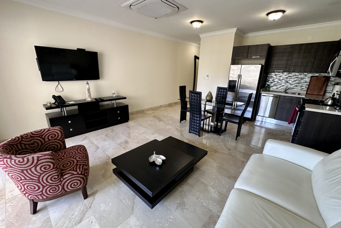 living, dining room, kitchen - PalmAruba Condo
