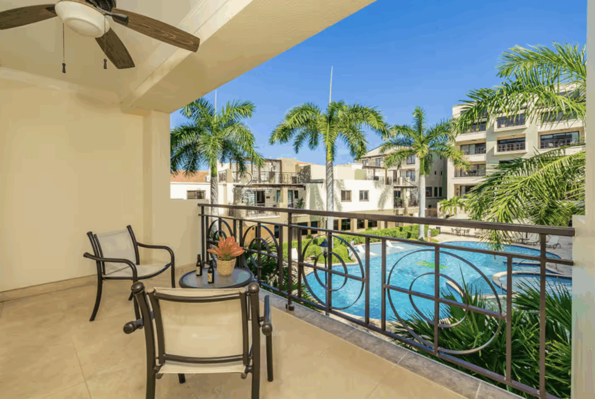 Terrace view pool , Palm Aruba ❤️ Condo FOR SALE in Aruba