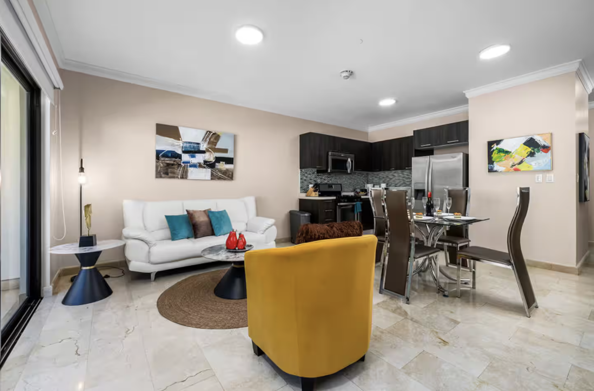 Living, kitchen at Palm Aruba ❤️ Condo FOR SALE in Aruba