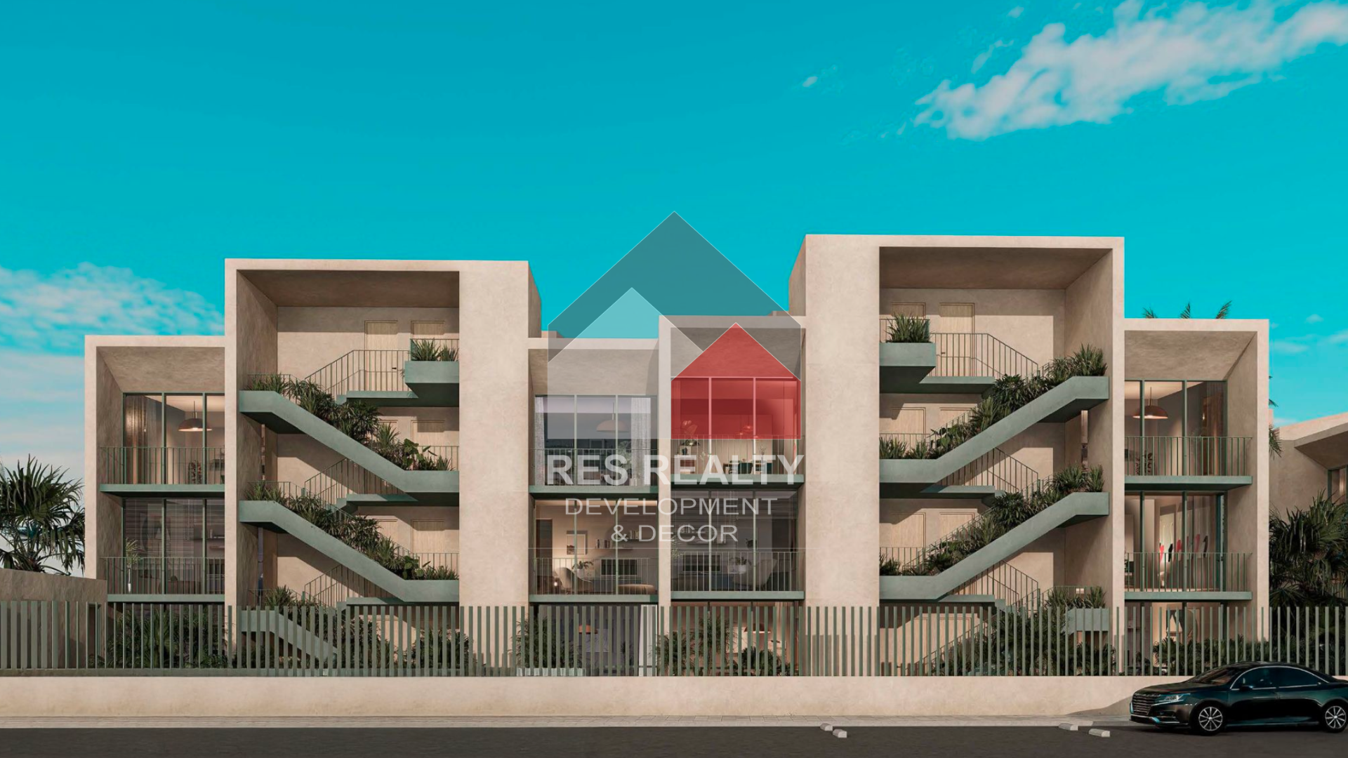 Project front view condo, Washington Gardens❤️Noord Aruba