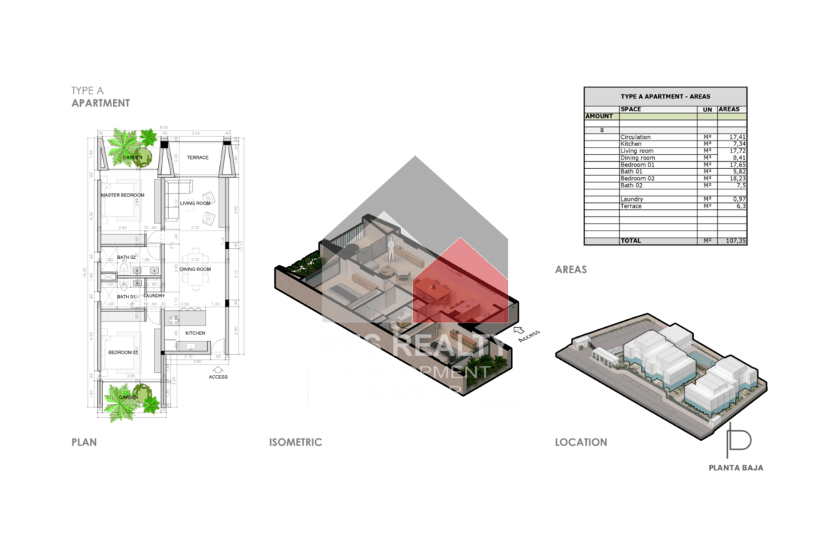 Plan - Type A apartment areas, Washington Gardens❤️Noord