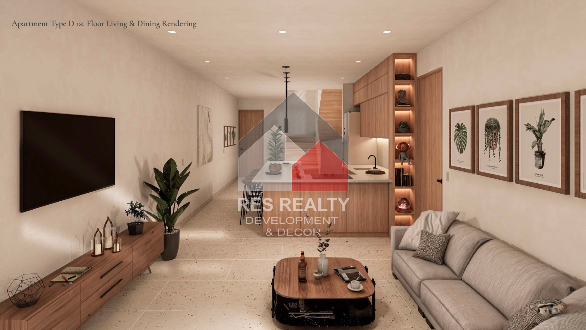 living room - luxury kitchen - Aruba Condos for Sale Washington Gardens