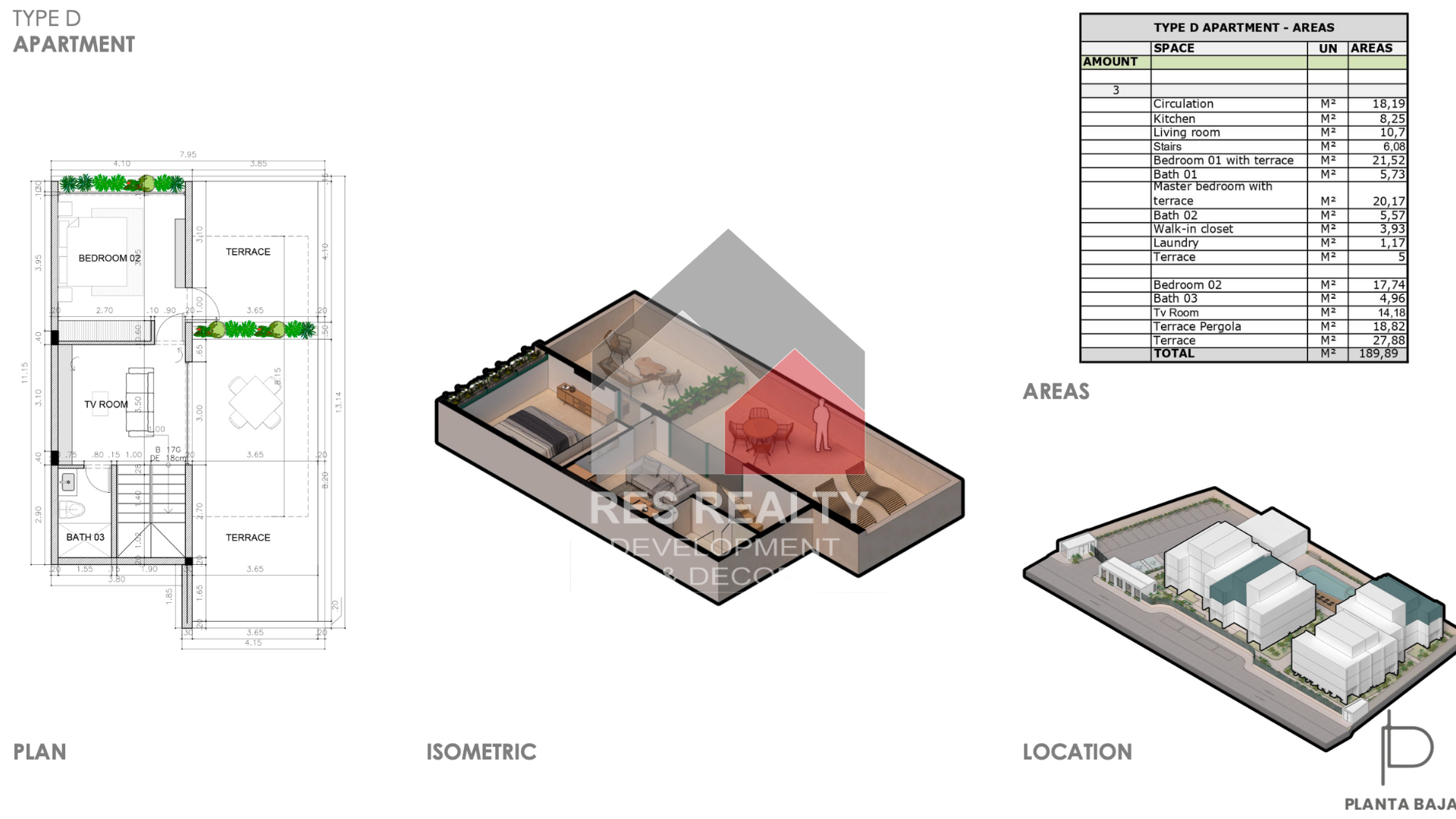 Plan - Type D apartment